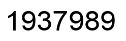 Number 1937989 black image