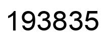 Number 193835 black image