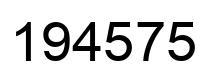 Number 194575 black image