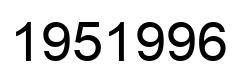 Number 1951996 black image