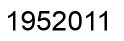 Number 1952011 black image