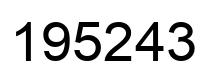 Number 195243 black image