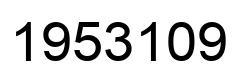 Number 1953109 black image