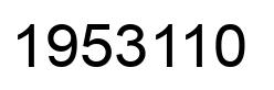 Number 1953110 black image