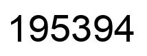 Number 195394 black image