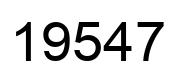 Number 19547 black image