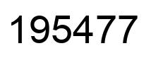 Number 195477 black image
