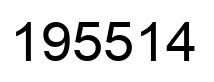 Number 195514 black image