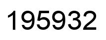 Number 195932 black image