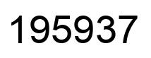 Number 195937 black image