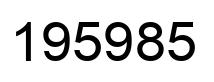 Number 195985 black image