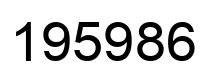 Number 195986 black image