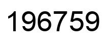 Number 196759 black image