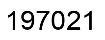 Number 197021 black image