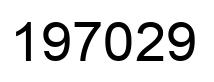 Number 197029 black image