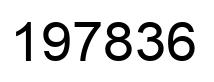 Number 197836 black image