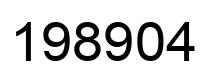 Number 198904 black image