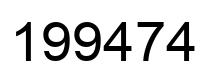 Number 199474 black image