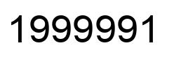 Number 1999991 black image