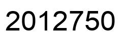 Number 2012750 black image