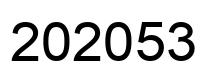 Number 202053 black image