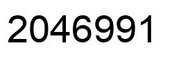 Number 2046991 black image
