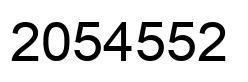 Number 2054552 black image
