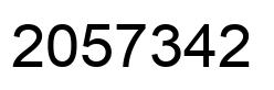 Number 2057342 black image
