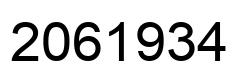Number 2061934 black image