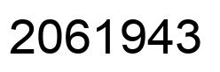 Number 2061943 black image