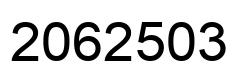 Number 2062503 black image