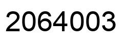 Number 2064003 black image