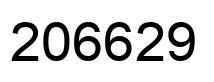 Number 206629 black image