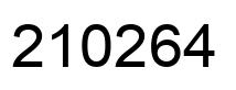 Number 210264 black image