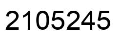 Number 2105245 black image