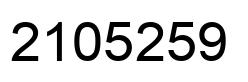 Number 2105259 black image