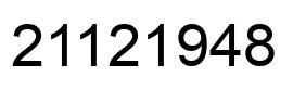 Number 21121948 black image