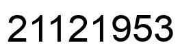 Number 21121953 black image
