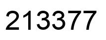 Number 213377 black image
