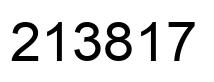 Number 213817 black image