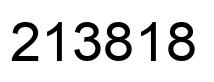 Number 213818 black image