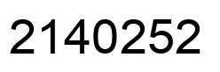 Number 2140252 black image