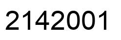 Number 2142001 black image