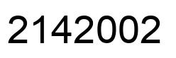 Number 2142002 black image