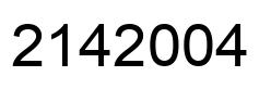 Number 2142004 black image