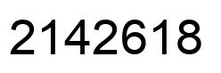 Number 2142618 black image