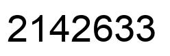 Number 2142633 black image