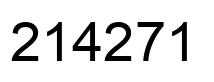 Number 214271 black image