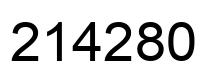 Number 214280 black image