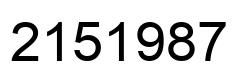 Número 2151987 imagen negro
